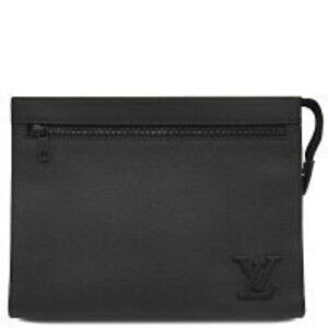 Louis Vuitton Voyage Messenger Shoulder Bag Black LV Aerogramme